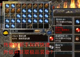传奇SF新手如何快速升级并获取极品装备? 传奇SF新手如何快速升级并获取极品装备?
