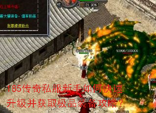185传奇私服新手如何快速升级并获取极品装备攻略? 185传奇私服新手如何快速升级并获取极品装备攻略?