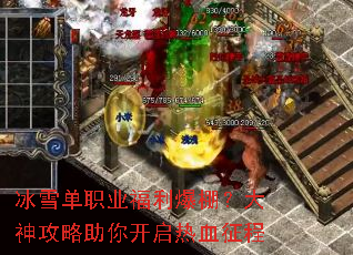冰雪单职业福利爆棚?大神攻略助你开启热血征程 冰雪单职业福利爆棚?大神攻略助你开启热血征程