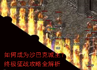 如何成为沙巴克城主?终极征战攻略全解析 如何成为沙巴克城主?终极征战攻略全解析