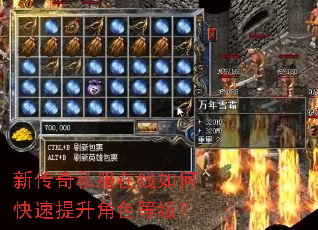 新传奇私服在线如何快速提升角色等级? 新传奇私服在线如何快速提升角色等级?